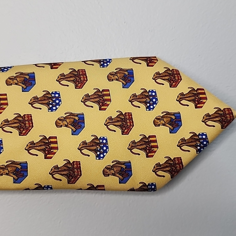 J. Press Yellow Puppy All Silk Tie